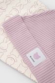 Дитяча бавовняна шапка United Colors of Benetton 2-pack колір фіолетовий з тонкого трикотажу з бавовни