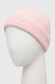 Дитяча шапка з домішкою вовни Emporio Armani колір рожевий з тонкого трикотажу