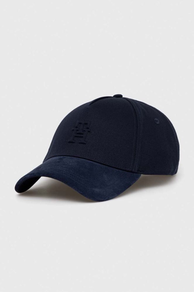 Бавовняна бейсболка Tommy Hilfiger колір синій однотонна (3259879)