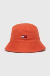 Бавовняний капелюх Tommy Jeans колір помаранчевий з бавовни