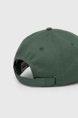 Бавовняна бейсболка Tommy Jeans колір зелений однотонна