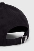 Бавовняна бейсболка BOSS колір чорний з аплікацією (3296598)