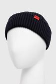 Шапка HUGO колір синій з тонкого трикотажу