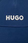 Бавовняна бейсболка HUGO колір синій з аплікацією (3278448)