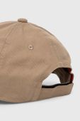 Бавовняна бейсболка HUGO колір бежевий з аплікацією (3359985)