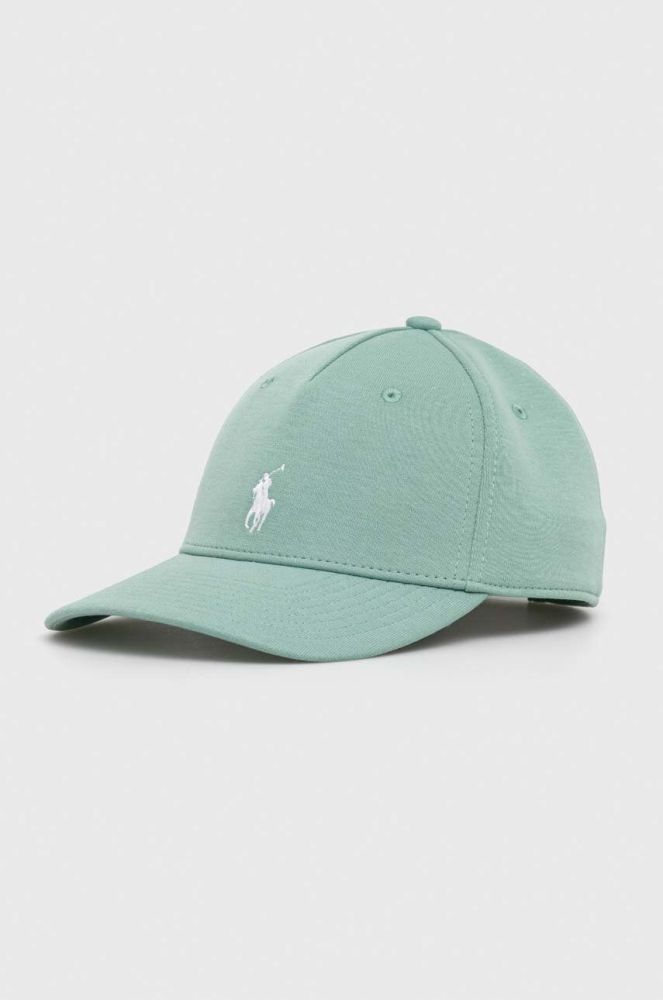 Кепка Polo Ralph Lauren колір зелений однотонна