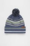 Шапка Quiksilver з товстого трикотажу колір блакитний