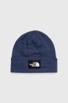 Шапка The North Face колір синій з товстого трикотажу (3597592)