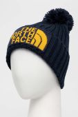 Шапка The North Face колір синій з товстого трикотажу (3601851)