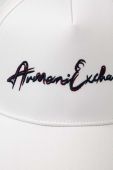 Бавовняна бейсболка Armani Exchange колір білий з аплікацією (3348489)