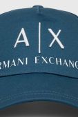 Кепка Armani Exchange з аплікацією колір блакитний (3437512)