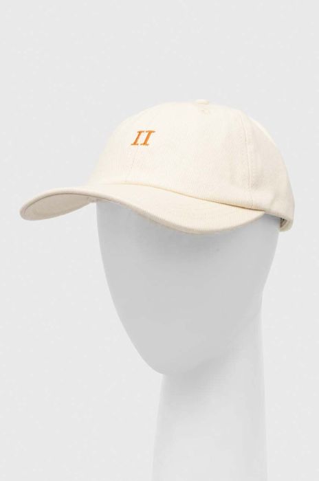Бавовняна бейсболка Les Deux колір бежевий з аплікацією (3458409)
