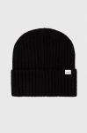 Шапка з домішкою вовни Les Deux колір чорний