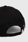 Бавовняна бейсболка Just Cavalli колір чорний з аплікацією (3515181)