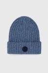 Вовняна шапка North Sails вовна колір блакитний