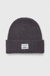 Шапка з домішкою вовни Pepe Jeans Griffin колір сірий з товстого трикотажу