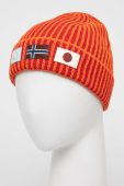 Шапка Napapijri колір помаранчевий з товстого трикотажу