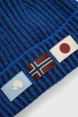 Шапка Napapijri з товстого трикотажу колір блакитний (3617540)
