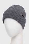 Шапка Napapijri колір сірий з товстого трикотажу (3550296)