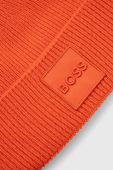 Шапка з домішкою вовни BOSS колір помаранчевий з товстого трикотажу