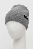 Шапка з домішкою вовни Tommy Hilfiger колір сірий з тонкого трикотажу