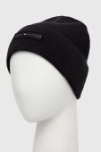 Бавовняна шапка Tommy Hilfiger колір чорний з тонкого трикотажу з бавовни