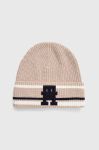 Шапка з домішкою кашеміру Tommy Hilfiger колір бежевий з тонкого трикотажу (3519844)