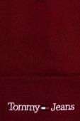Шапка Tommy Jeans колір бордовий з тонкого трикотажу (3445831)