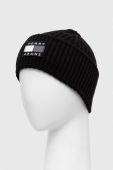 Шапка Tommy Jeans колір чорний з товстого трикотажу (3546424)