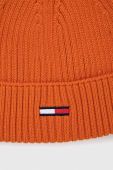 Шапка Tommy Jeans колір помаранчевий з тонкого трикотажу