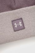 Шапка Under Armour колір сірий з товстого трикотажу