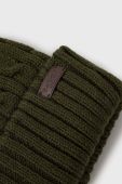 Шапка Barbour колір зелений з товстого трикотажу (3496533)