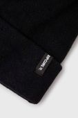 Шапка з домішкою вовни Rip Curl колір чорний з товстого трикотажу
