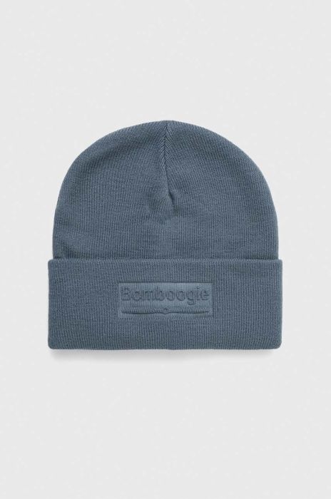 Шапка Bomboogie колір блакитний (3550327)