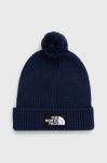 Шапка The North Face колір синій з товстого трикотажу (3597601)