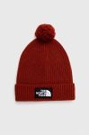 Шапка The North Face колір бордовий з товстого трикотажу (3597602)