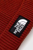 Шапка The North Face колір бордовий з товстого трикотажу (3597602)