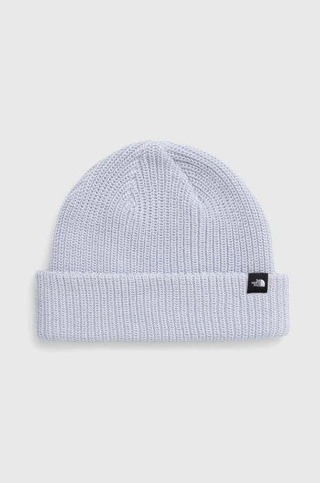 Шапка The North Face з товстого трикотажу колір блакитний (3601856)