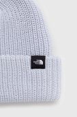 Шапка The North Face з товстого трикотажу колір блакитний (3601856)