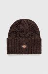 Шапка Dickies колір коричневий з товстого трикотажу