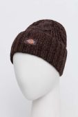 Шапка Dickies колір коричневий з товстого трикотажу