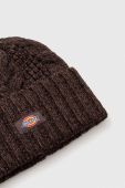 Шапка Dickies колір коричневий з товстого трикотажу