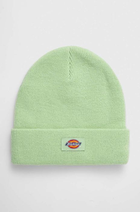 Шапка Dickies колір зелений з товстого трикотажу