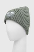 Шапка Karl Kani колір зелений з товстого трикотажу (3650584)