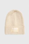 Шапка Karl Kani колір бежевий з тонкого трикотажу