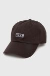 Бавовняна бейсболка Vans колір коричневий з принтом