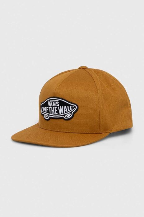 Бавовняна бейсболка Vans колір коричневий з аплікацією (3379163)