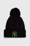 Шапка New Era колір чорний з товстого трикотажу NEW YORK YANKEES (3540291)