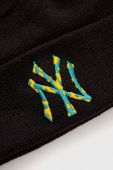 Шапка New Era колір чорний з товстого трикотажу NEW YORK YANKEES (3540291)