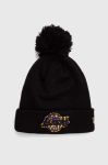 Шапка New Era колір чорний з товстого трикотажу LOS ANGELES LAKERS (3540137)